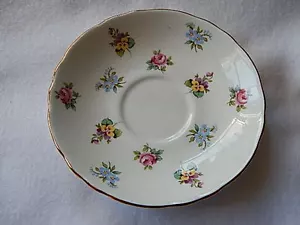 Vintage Staffordshire Fine Bone China "Bouquet" Saucer Only-REPLACEMENT - Picture 1 of 3