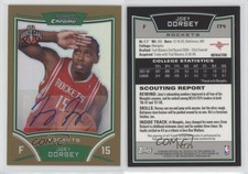 2008-09 Bowman Draft Picks & Stars Gold Refractor /25 Joey Dorsey Rookie Auto RC