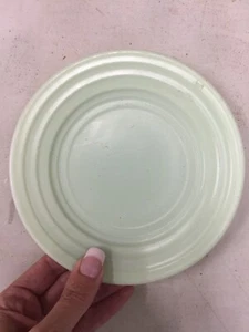 VTG Hazel-Atlas Moderntone 7 Inch Jade Green Glass Plate Pastel Ring Platonite - Picture 1 of 3