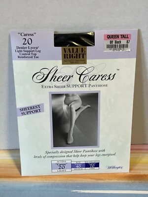 Pantimedias Worthington Sheer Caress Off Black Queen altas soporte extra transparente Foto 1 de 4