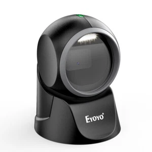 Escáner de código de barras de escritorio Eyoyo 1D/2D QR detección automática escaneo lector de códigos de barras - Imagen 1 de 10
