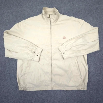 IZOD Jacket Mens XLARGE Beige Windbreaker Long Sleeve Full Zip Winter Size XL - Image 1 of 4