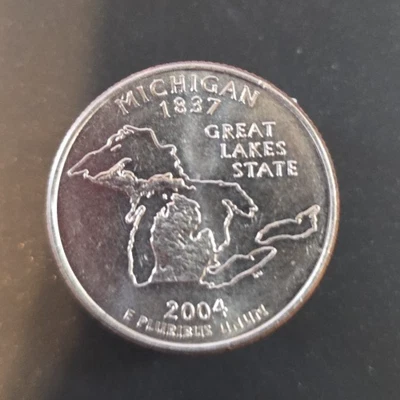 2004-P Michigan Statehood Quarter Circulated AU+ - Image 1 of 2