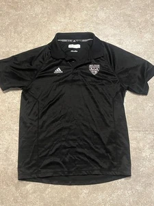Medium St. Bonaventure University Bonnies Men’s Soccer Adidas Polo Shirt Black - Picture 1 of 2