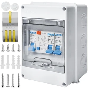 Sicherungskasten, Kleinverteiler Aufputz mit fi Schalter 16A+160A - Bild 1 von 7