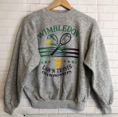 Wimbledon Lawn Tennis Championships Mujer Gris Polar Cuello Redondo Sudadera L Foto 1 de 4