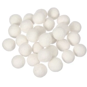 30 Pcs Wool Felt Balls Beads, 0.8 Inch Handmade Felt Pom Poms, White - Imagen 1 de 6