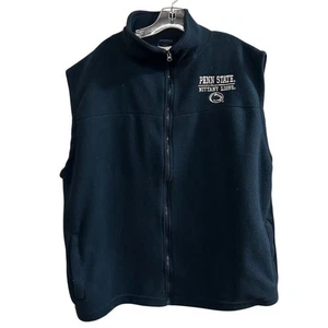 Penn State Nittany Lions Men's XL Fleece Vest Blue Full-Zip Casual - Picture 1 of 9