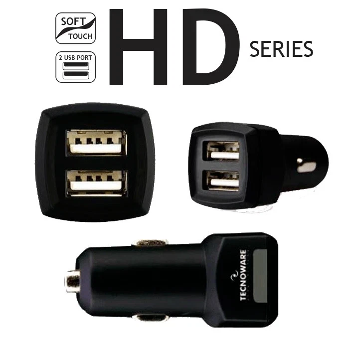 Chargeur allume-cigare USB - 2 port USB 3.4A TecnoWare 12V/24V