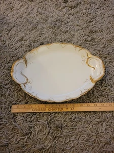 Antico PIATTO DA PORTATA Theodore Haviland Limoges Francia 14" Schleiger 133 - Foto 1 di 7