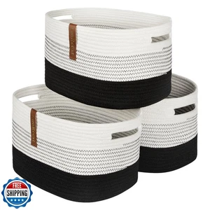 Romea Lutiss 15"x10"x9" Storage Basket (3 Pack), Woven Baskets for Shelves, B - Picture 1 of 5