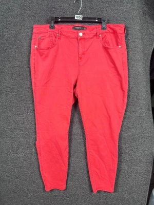Torrid узкие джинсы из денима женщин размер 22R красный эластичной высоты  - Изображение 1 из 4