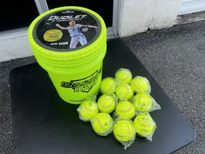 11 pelotas de juego de softbol de cuero Dudley 12” Thunder Heat NFHS nuevas Foto 1 de 4