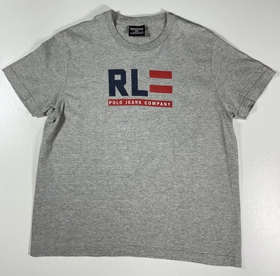 Vintage Ralph Lauren Polo Jean Co. T Shirt Sz M Womens Flag Logo Made In USA 90s - Image 1 of 4