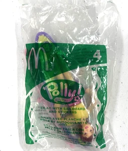 Polly Pocket McDonalds Happy Meal Spielzeug #4 lila Segelbrett & Aufkleber 2003 Neu in Verpackung - Bild 1 von 3