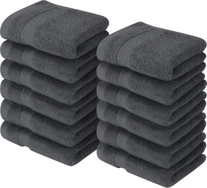 Utopia Handtücher 12er Pack Premium Waschlappen Set, 12" x 12" Tücher, grau - Bild 1 von 9