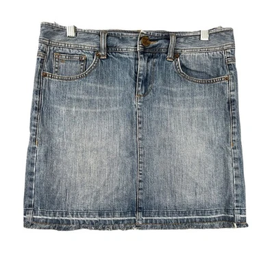 Minifalda vaquera Tommy Hilfiger dobladillo deshilachado para mujer pequeña azul lavado informal Foto 1 de 4