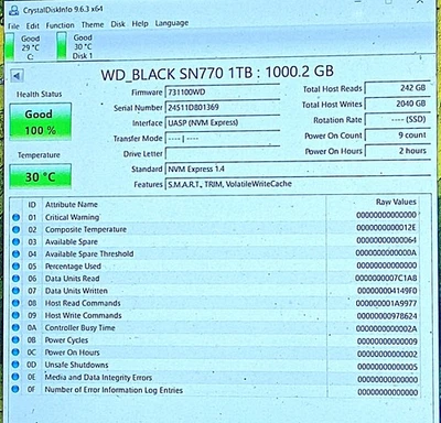 WDBBDL0010BNC -  1TB BLACK SN770 M.2 2280 NVMe Gen 4.0 x 4 Solid State Drive - Image 1 of 4