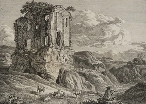 J. REINHART (1761-1847), Sepolcro Antico in Via Nomentana, um 1800, Rad. - Picture 1 of 4