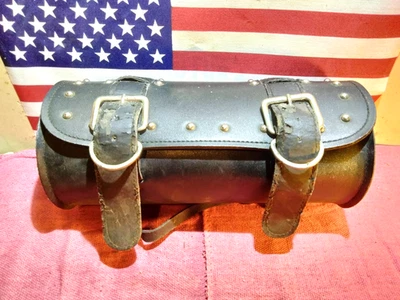 Bolsa de herramientas horquilla delantera Harley-Davidson de alta resistencia para motocicleta Triumph BSA Norton Foto 1 de 4