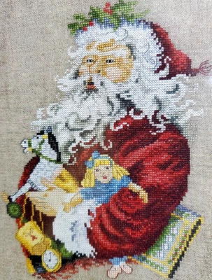 Permin of Copenhagen Sampler Counted Cross Stitch Chart SANTA and TOYS - Image 1 of 3