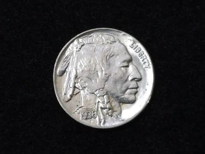 1936 Buffalo Nickel B.U. Kleine Laminierung über L in Liberty 11128 - Bild 1 von 2