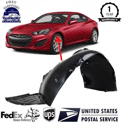 New Front Fender Liner Driver Side For 2011-2014 Hyundai Genesis Sedan Foto 1 de 4