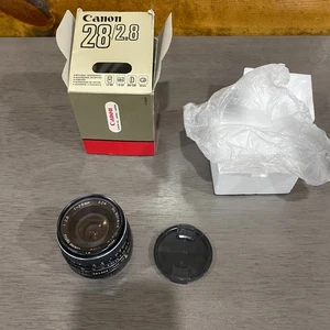 Canon Lens FD New in Box 28mm F2.8 Black Japan Damage Side of Black Rim Housing - Bild 1 von 11