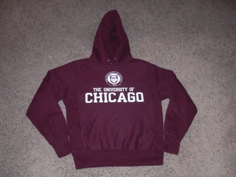 UNIVERSITY OF CHICAGO maroon CHAMPION Reverse Weave Hoodie men's Small Cover