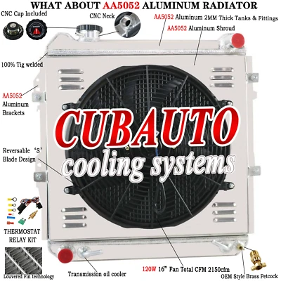 For 1988-1995 Toyota Pickup 4 Runner 3.0L V6 4 Rows Radiator+Shroud Fan+Relay Foto 1 de 4