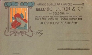 Lib899 - CARTOLINA d'Epoca - PUBBLICITARIA Illustrata BUSI Amaro Buton BOLOGNA - Picture 1 of 1