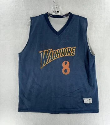 Vintage Golden State Warriors Jersey Size M Youth #8 Monta Ellis Reveseble - Image 1 of 4