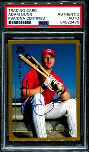 ADAM DUNN 1999 Topps Traded Rookie Signed AUTO Reds PSA/DNA 