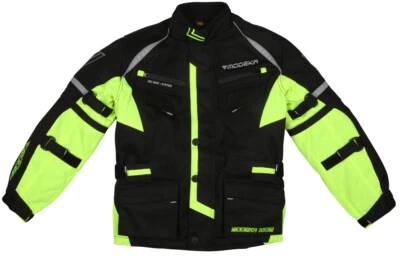 Modeka Tourex II Kids Size 140 Kids Motorcycle Jacket Waterproof Black Yellow - Image 1 of 4
