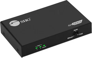 SIIG 2 Port HDMI 2.0 4K @60Hz HDR Splitter with EDID & Downscaler CE-H26B11S1 - Picture 1 of 9