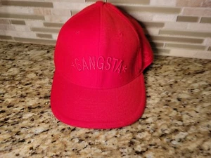 Gangsta Fitted Hat Cap Size 7 5/8 Red Ahnor New Mens Adult - Picture 1 of 12