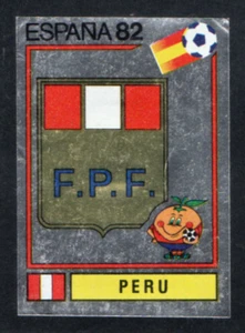 FIGURINA CALCIATORI PANINI ESPANA 82 N°72 SCUDETTO PERU' REC/RECOVERED - Imagen 1 de 1