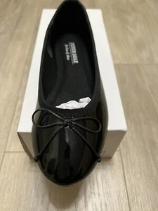 Neu mit Etikett Lack Ballerinas: DUNKELBLAU oder SCHWARZ, Größe 7 - Bild 1 von 6
