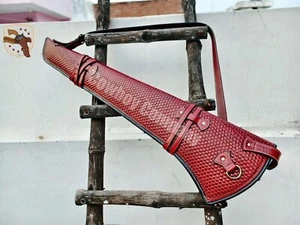 Western scabbard for lever action henry Leather rifle Winchester model USA - Picture 1 of 32