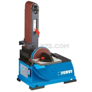 LEVIGATRICE NASTRO 100 MM E DISCO 150 MM BANCO INCLINABILE COMBINATA FERVI 0523 - Foto 1 di 4