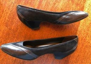 Vintage Shoes 80's Sesto Meucci of Florence Made in Italy Black Pumps 5 1/2 - Picture 1 of 7