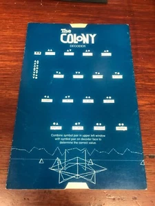 Decodificatore vintage 1988 per videogioco ""The Colony"" di Mindscape Inc. - Foto 1 di 2