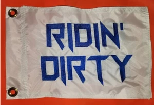 Custom RIDIN' DIRTY BANDERA DE SEGURIDAD JEEP UTV SxS ATV moto de cross hecha para adaptarse a todos los látigos - Imagen 1 de 8