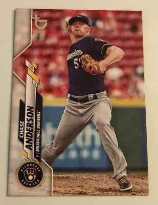 2020 Topps Series 1 VINTAGE STOCK SP CHASE ANDERSON #45/99 Made Brewers #62 - Image 1 of 2