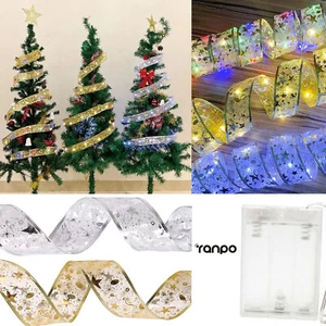 Led Ribbon Fairy Lights Tree Decoration Colorful cold warm white 1m-10m Party - Picture 1 of 16