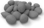 24 PCS Fireplace Ceramic Pebbles for Firepits ?for All Types of Indoor, Gas Inse