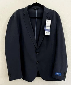 NWT Haggar Performance Tech Tailored Fit Blue/Gray Blazer Size XL 48/50 Reg - Picture 1 of 7