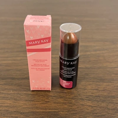 MARY KAY CREAM BRONZER DUO STICK~BRONZE & SHIMMER~201247~DISCONTINUED! - Image 1 of 4