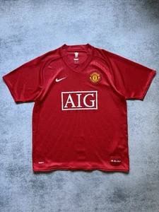 MANCHESTER UNITED 2007 2009 HOME SOCCER JERSEY FOOTBALL SHIRT NIKE VNTG MEN Sz L - Picture 1 of 19