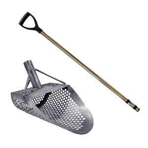 Dune Scoops Titanium 1.5mm Sand Scoop 10mm Holes w/ Collapsible Steel Handle - Picture 1 of 9